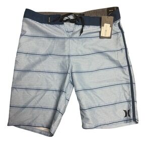 Hurley Swim Trunks Striped Board Shorts with Pockets‎ Size 18/29